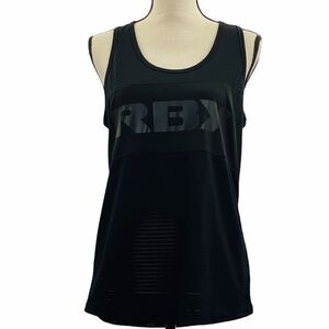 RBX Black Mesh Racerback Graphic Tank Top